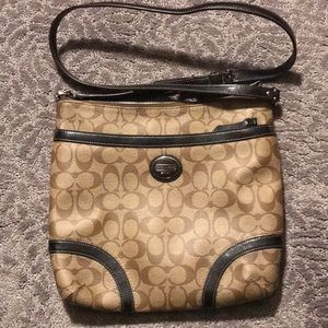 Coach crossbody traditional logo water resistant